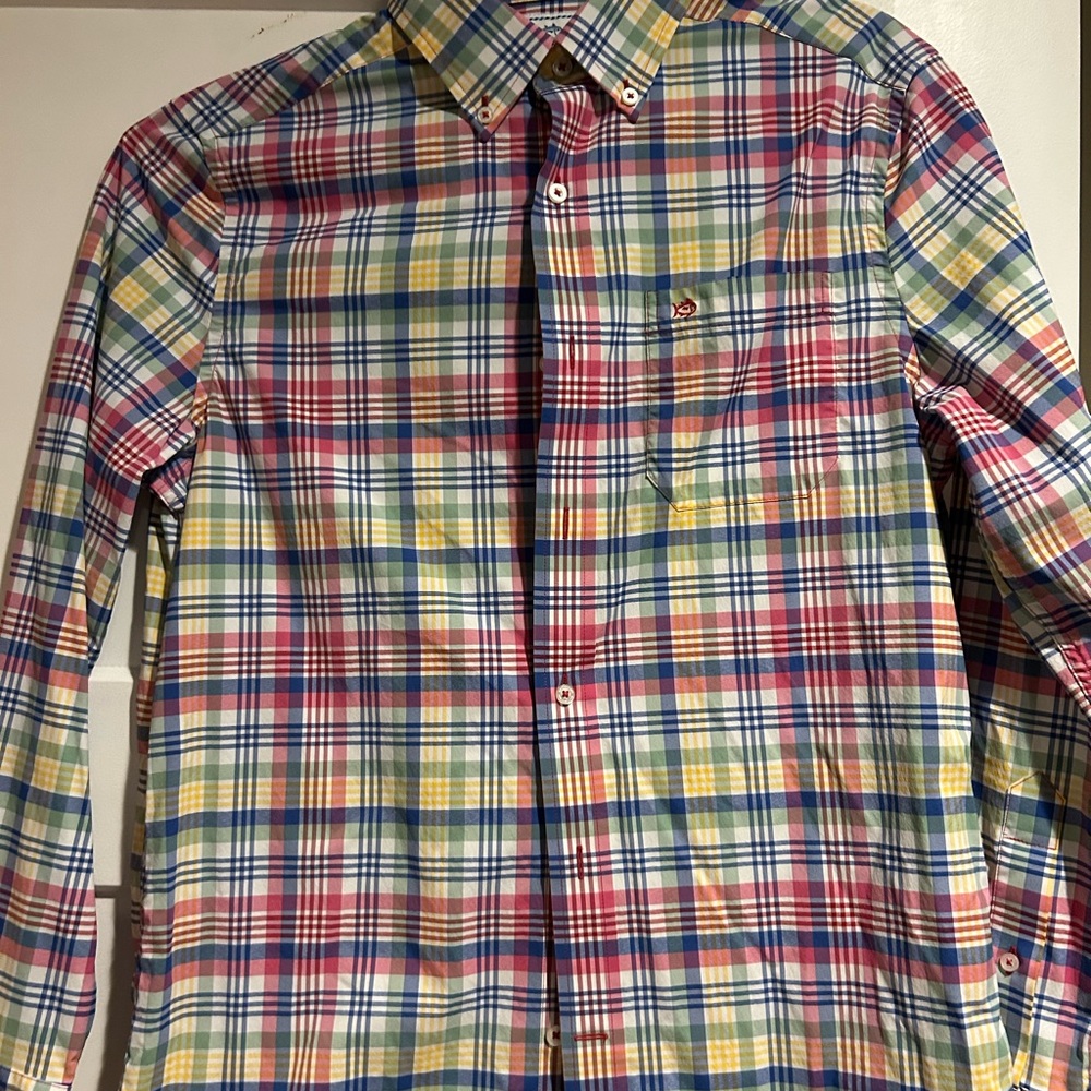 Southern Tide Men's Colorful Plaid Button Down Shirt